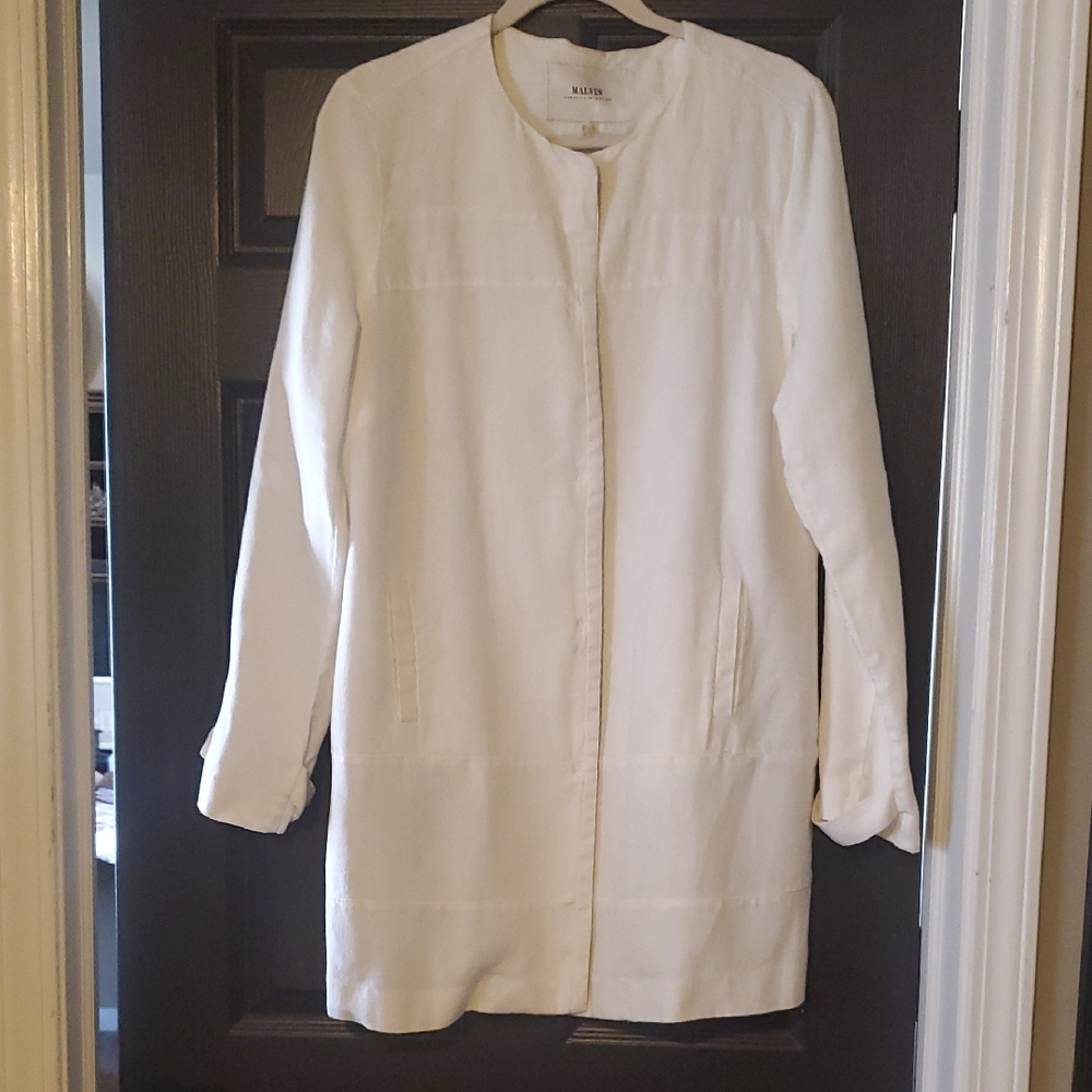 Gorgeous Ivory Linen Tunic / Jacket. Large